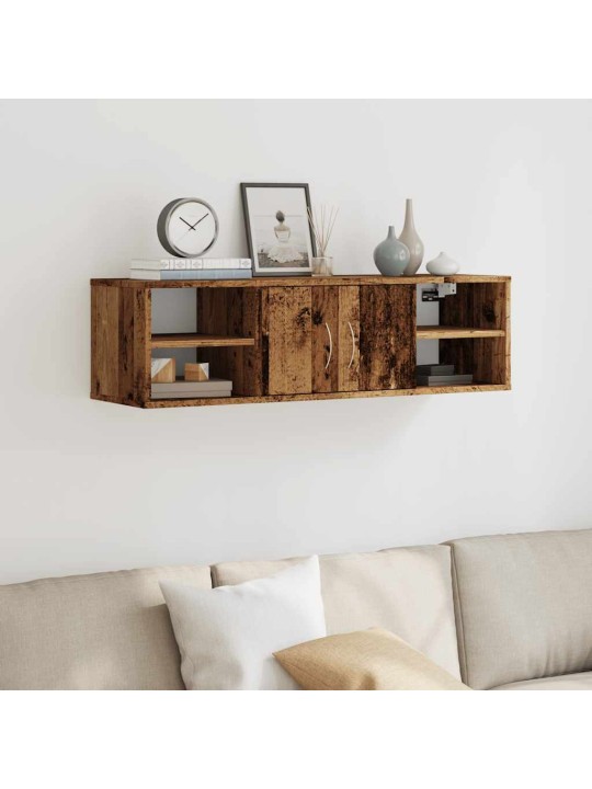 Nástěnná skříňka starého dřeva 101x30x29 cm kompozitní dřevo