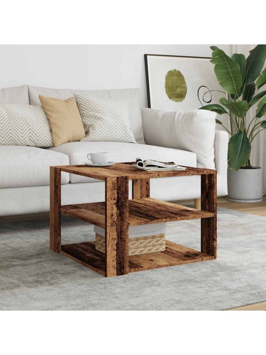 Konferenční stolek old wood 58x58x40 cm kompozitní dřevo