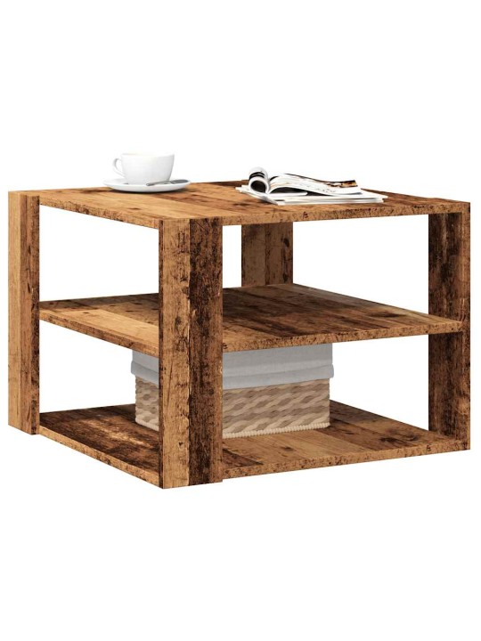 Konferenční stolek old wood 58x58x40 cm kompozitní dřevo