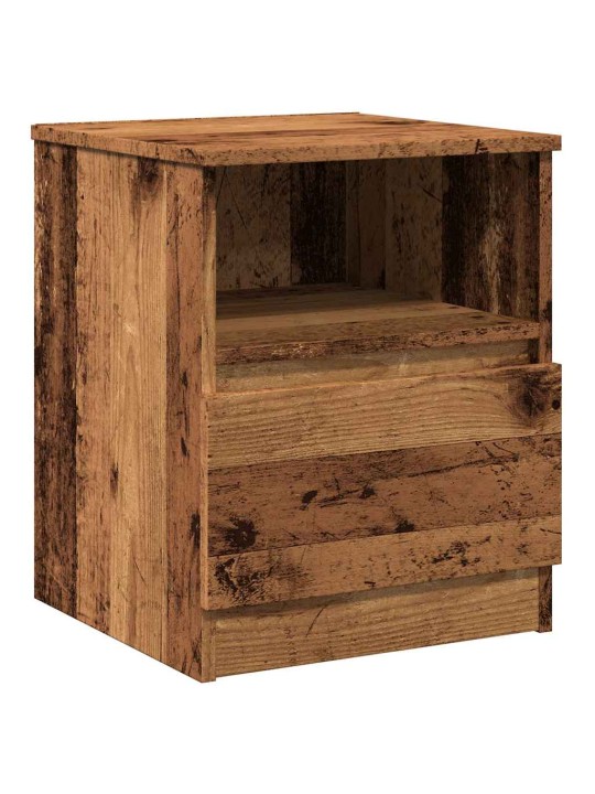 Noční stolky 2 ks old wood 40 x 40 x 50 cm kompozitní dřevo