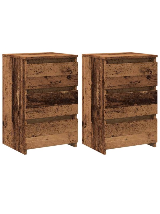 Noční stolky 2 ks old wood 40x35x62,5 cm kompozitní dřevo