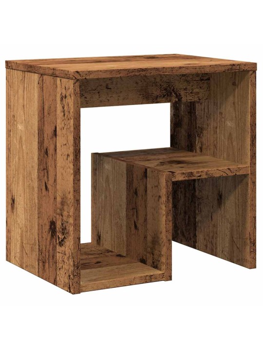 Noční stolek old wood 40 x 30 x 40 cm kompozitní dřevo