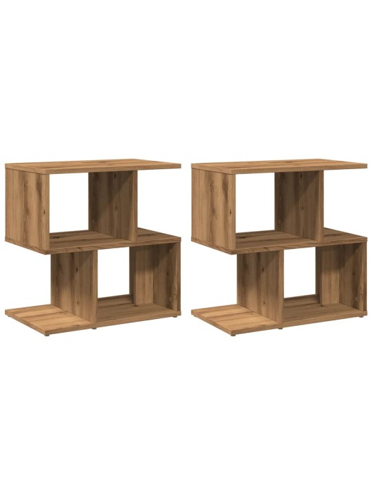 Noční stolky 2 ks dub artisan 50x30x51,5 cm kompozitní dřevo