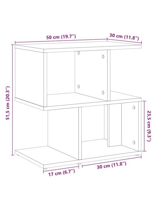 Noční stolky 2 ks dub artisan 50x30x51,5 cm kompozitní dřevo