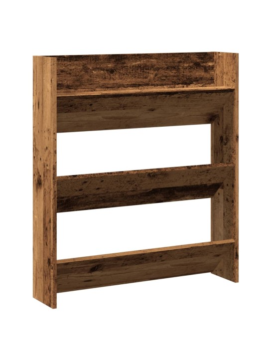 Nástěnný botník old wood 80 x 18 x 90 cm kompozitní dřevo