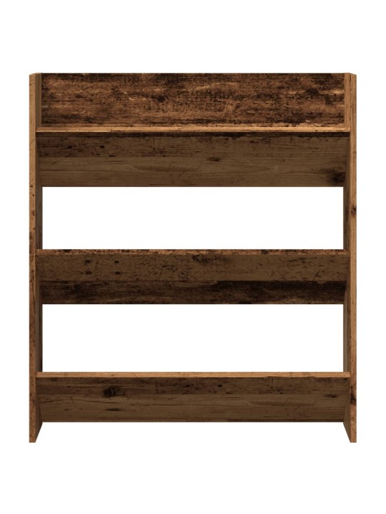 Nástěnný botník old wood 80 x 18 x 90 cm kompozitní dřevo