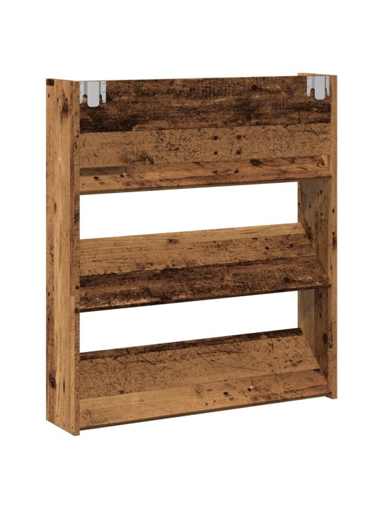 Nástěnný botník old wood 80 x 18 x 90 cm kompozitní dřevo