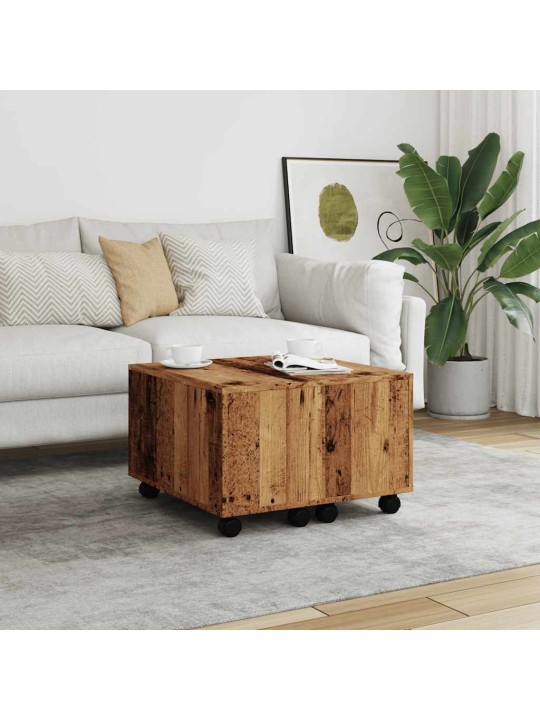 Konferenční stolek old wood 60 x 60 x 38 cm kompozitní dřevo