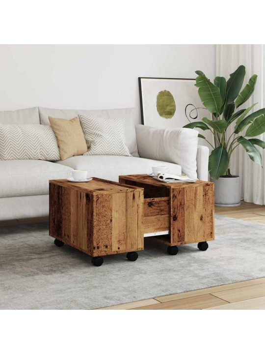 Konferenční stolek old wood 60 x 60 x 38 cm kompozitní dřevo