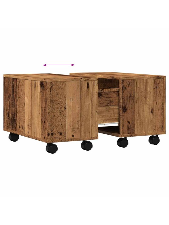 Konferenční stolek old wood 60 x 60 x 38 cm kompozitní dřevo