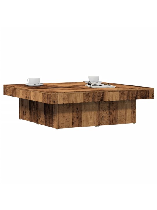 Konferenční stolek old wood 90 x 90 x 28 cm kompozitní dřevo