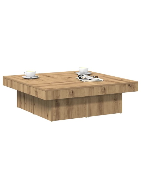 Konferenční stolek dub artisan 90 x 90 x 28 cm kompozitní dřevo