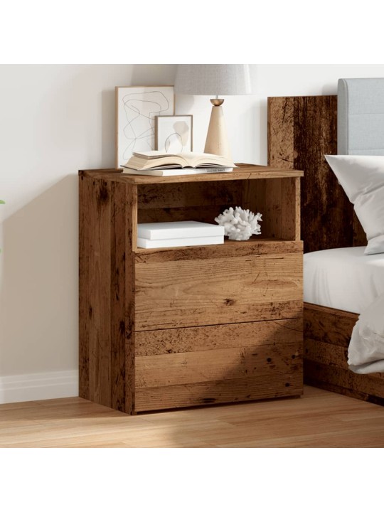 Noční stolek old wood 50 x 32 x 60 cm kompozitní dřevo