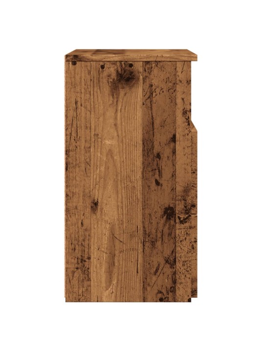 Noční stolek old wood 50 x 32 x 60 cm kompozitní dřevo