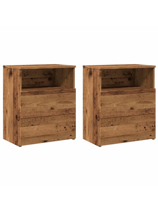 Noční stolky 2 ks old wood 50 x 32 x 60 cm kompozitní dřevo