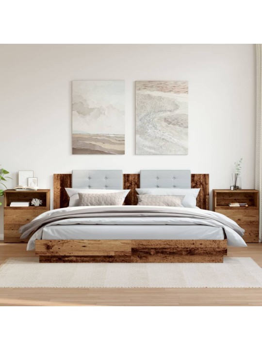 Noční stolky 2 ks old wood 50 x 32 x 60 cm kompozitní dřevo