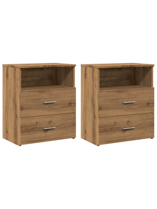 Noční stolky 2 ks dub artisan 50 x 32 x 60 cm kompozitní dřevo