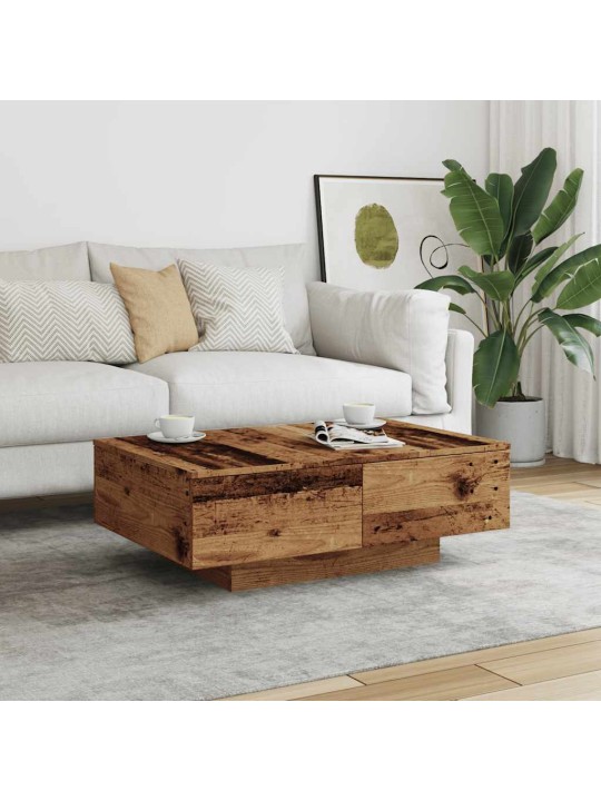 Konferenční stolek old wood 90 x 60 x 31 cm kompozitní dřevo