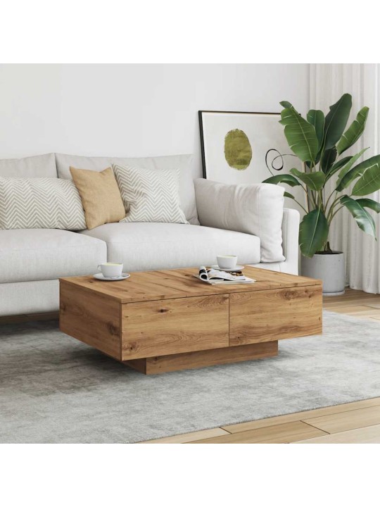 Konferenční stolek dub artisan 90 x 60 x 31 cm kompozitní dřevo