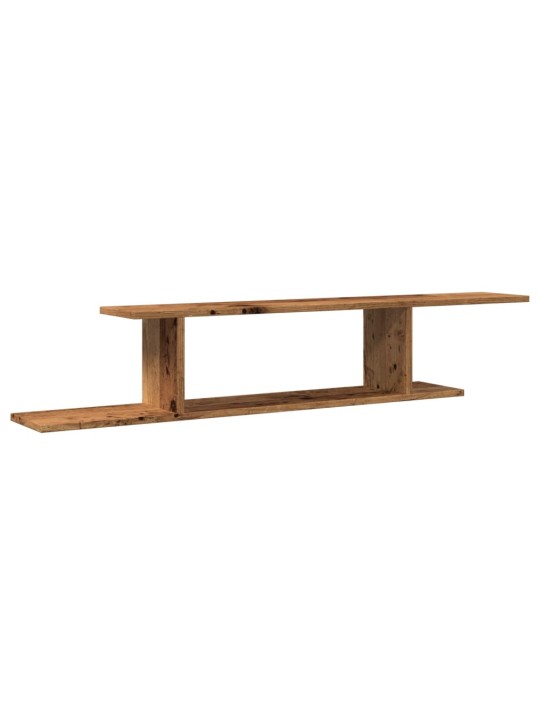 Nástěnná TV police old wood 125 x 18 x 23 cm kompozitní dřevo
