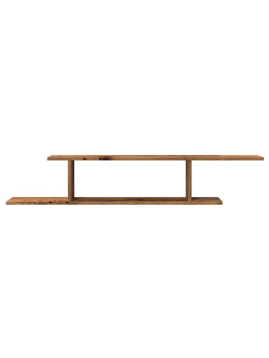 Nástěnná TV police old wood 125 x 18 x 23 cm kompozitní dřevo