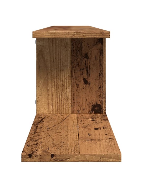Nástěnná TV police old wood 125 x 18 x 23 cm kompozitní dřevo