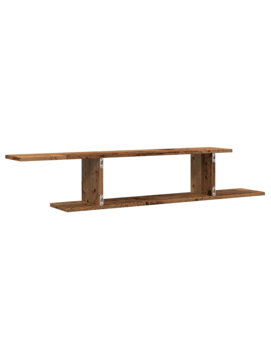 Nástěnná TV police old wood 125 x 18 x 23 cm kompozitní dřevo