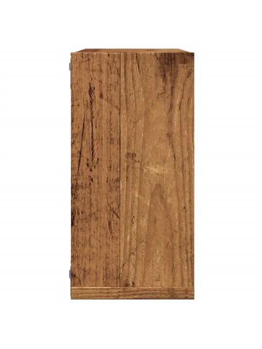 Nástěnné police kostky 2 ks old wood 30 x 15 x 30 cm kompozit