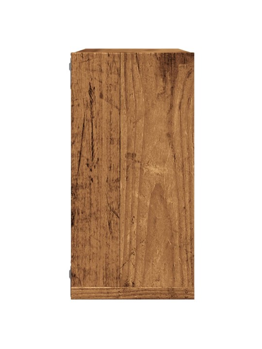 Nástěnné police kostky 4 ks old wood 30 x 15 x 30 cm kompozit
