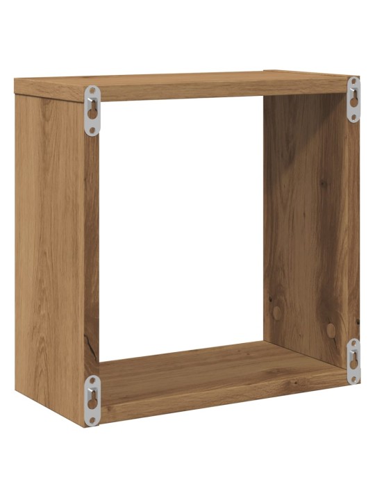Nástěnné police kostky 6 ks dub artisan 30x15x30 cm kompozit