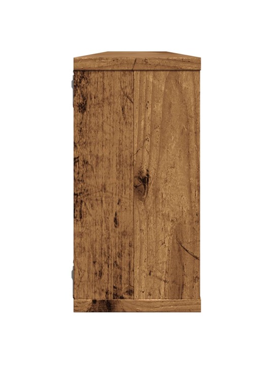 Nástěnné obdélníkové police 2 ks old wood 100x15x30 cm kompozit