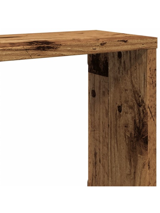 Nástěnné obdélníkové police 2 ks old wood 100x15x30 cm kompozit
