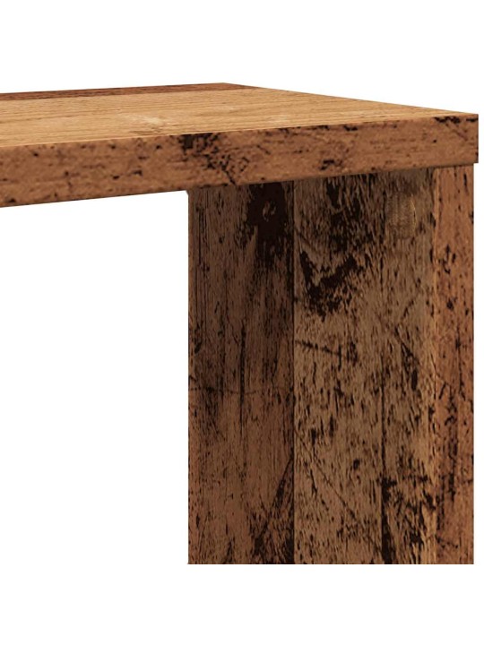 Nástěnné obdélníkové police 2 ks old wood 60x15x23 cm kompozit