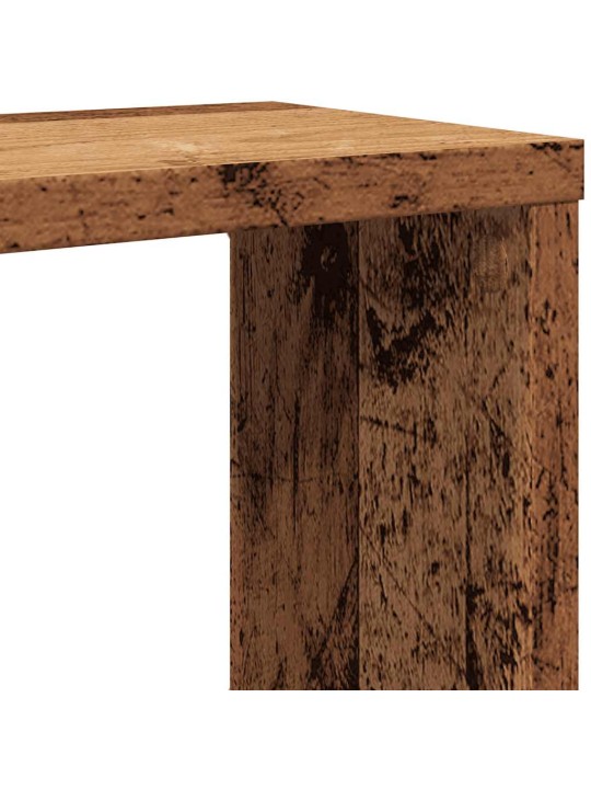 Nástěnné obdélníkové police 4 ks old wood 60x15x23 cm kompozit