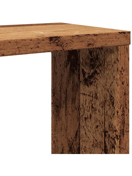 Nástěnné obdélníkové police 6 ks old wood 60x15x23 cm kompozit