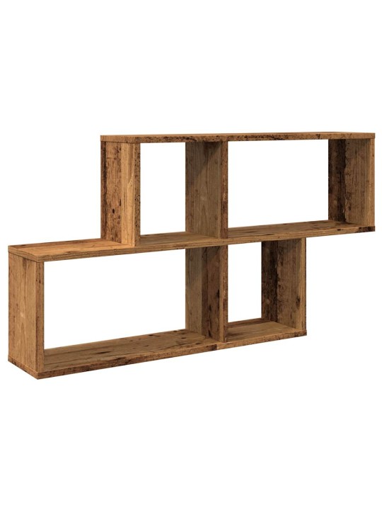 Nástěnná police old wood 100 x 18 x 53 cm kompozitní dřevo