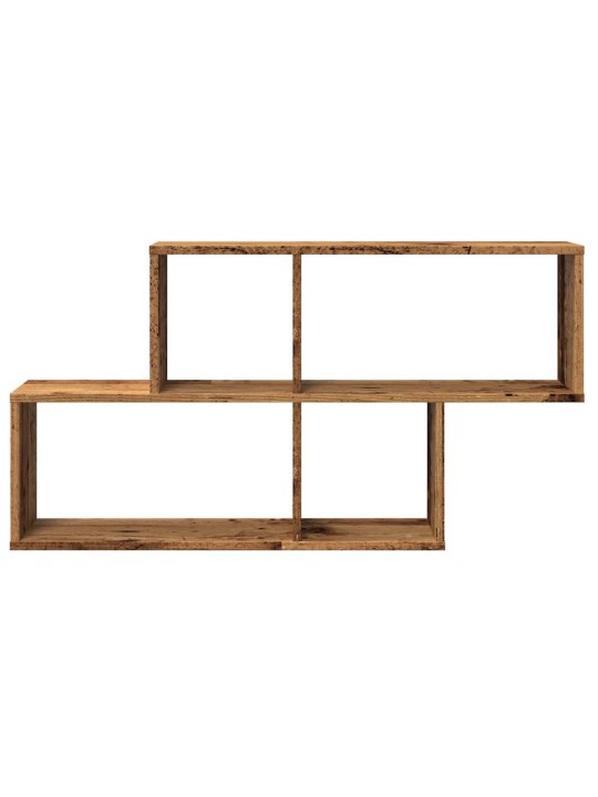 Nástěnná police old wood 100 x 18 x 53 cm kompozitní dřevo