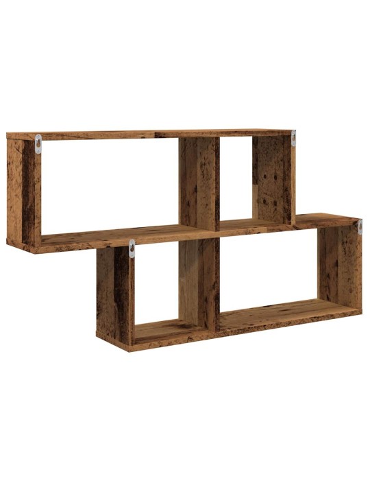 Nástěnná police old wood 100 x 18 x 53 cm kompozitní dřevo