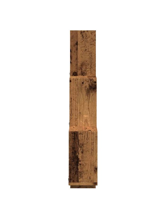 Nástěnná police kostky old wood 78x15x93 cm kompozitní dřevo