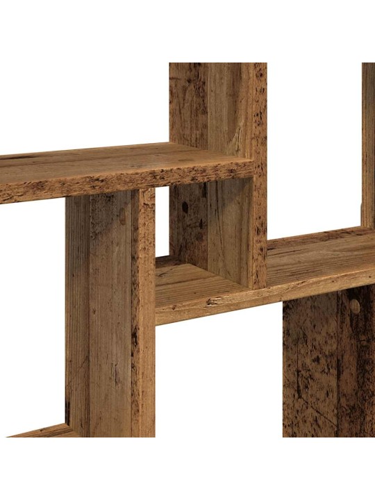 Nástěnná police kostky old wood 78x15x93 cm kompozitní dřevo