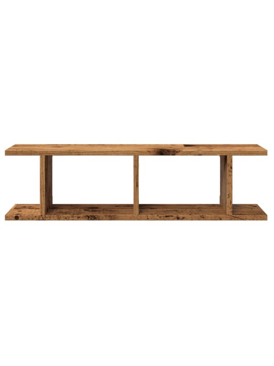 Nástěnné police 2 ks old wood 75 x 18 x 20 cm kompozitní dřevo