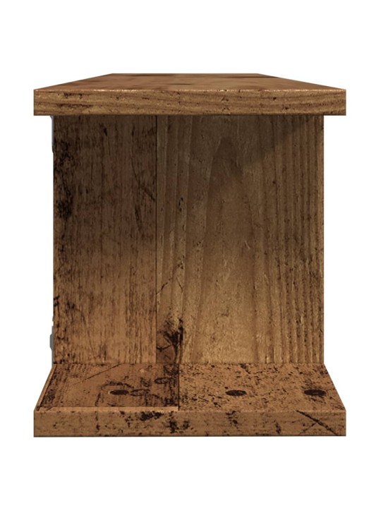 Nástěnné police 2 ks old wood 75 x 18 x 20 cm kompozitní dřevo