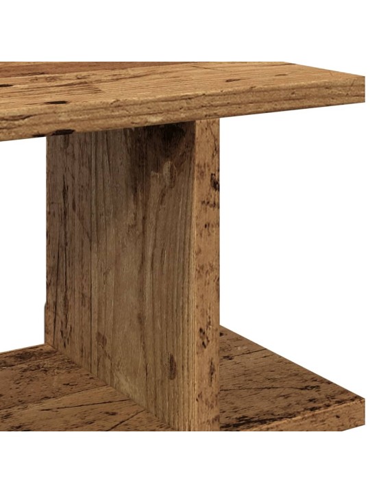 Nástěnné police 2 ks old wood 75 x 18 x 20 cm kompozitní dřevo