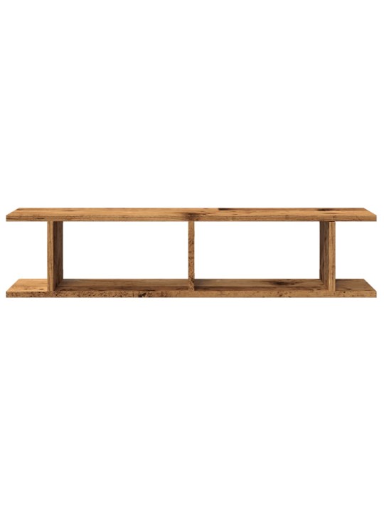 Nástěnné police 2 ks old wood 90 x 18 x 20 cm kompozitní dřevo