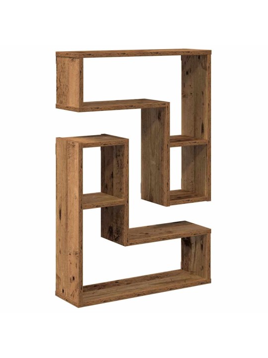 Nástěnné police 2 ks old wood 50 x 15 x 50 cm kompozitní dřevo