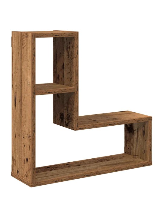 Nástěnné police 2 ks old wood 50 x 15 x 50 cm kompozitní dřevo