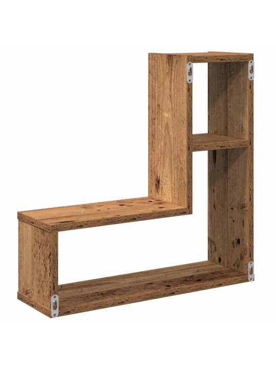 Nástěnné police 2 ks old wood 50 x 15 x 50 cm kompozitní dřevo
