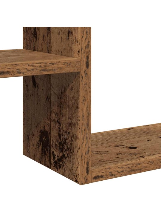 Nástěnné police 2 ks old wood 50 x 15 x 50 cm kompozitní dřevo
