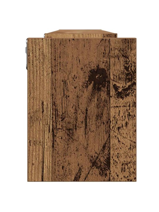 Nástěnné police 2 ks old wood 100 x 15 x 20 cm kompozitní dřevo
