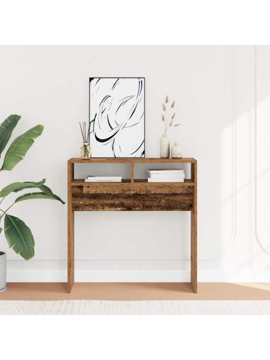 Konzolový stolek old wood 78 x 30 x 80 cm kompozitní dřevo